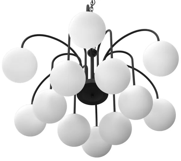 Lustră pe lanț CAMBRIDGE 12xE14/60W/230V neagră