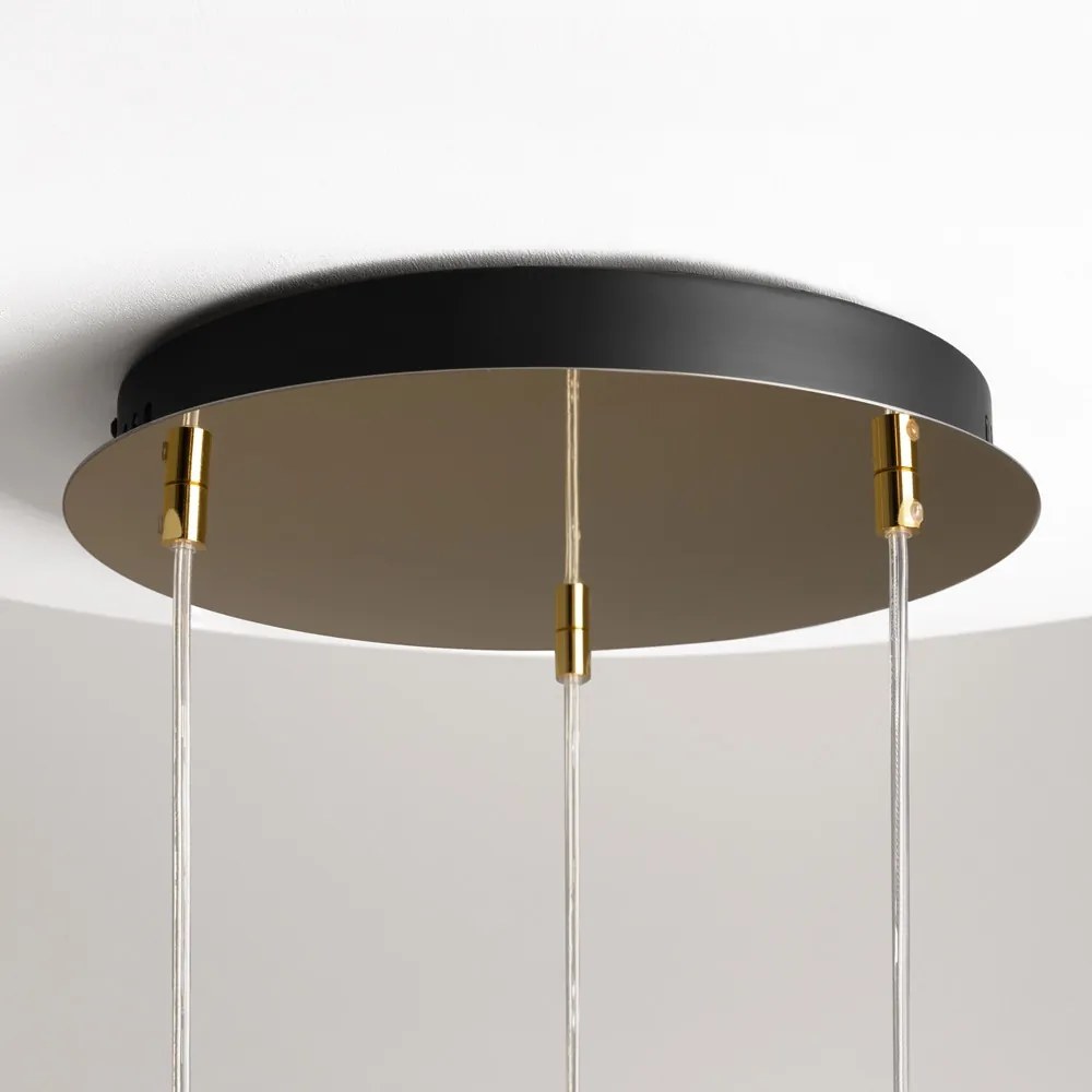 Lustra moderna aurie din metal cu 3 pendule led Maytoni Drop