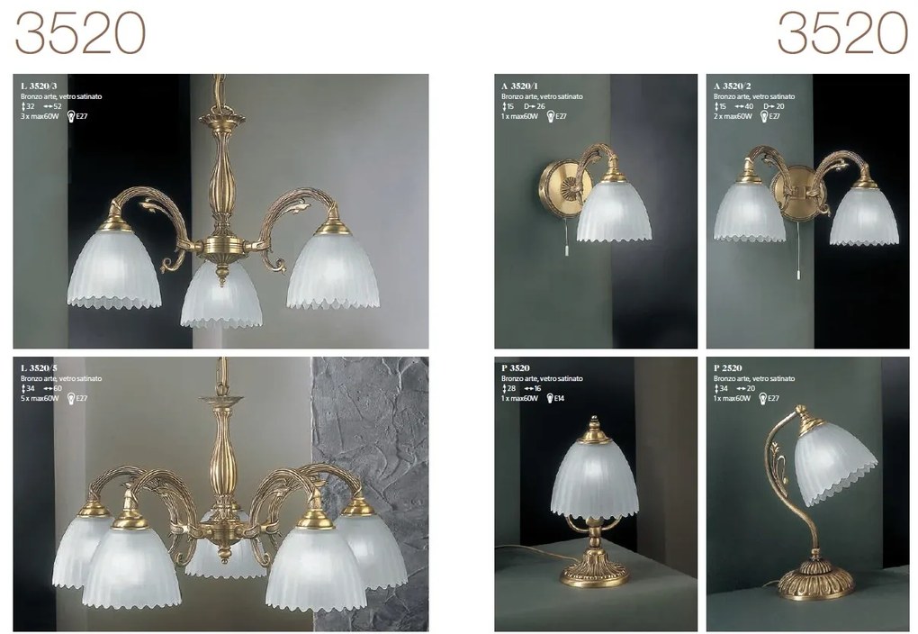Candelabru clasic 3 brate design italian realizat manual 3520