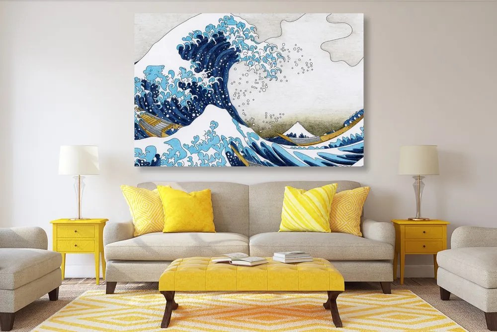 Tablou reproducere Marea vală de la Kanagawa - Katsushika Hokusai