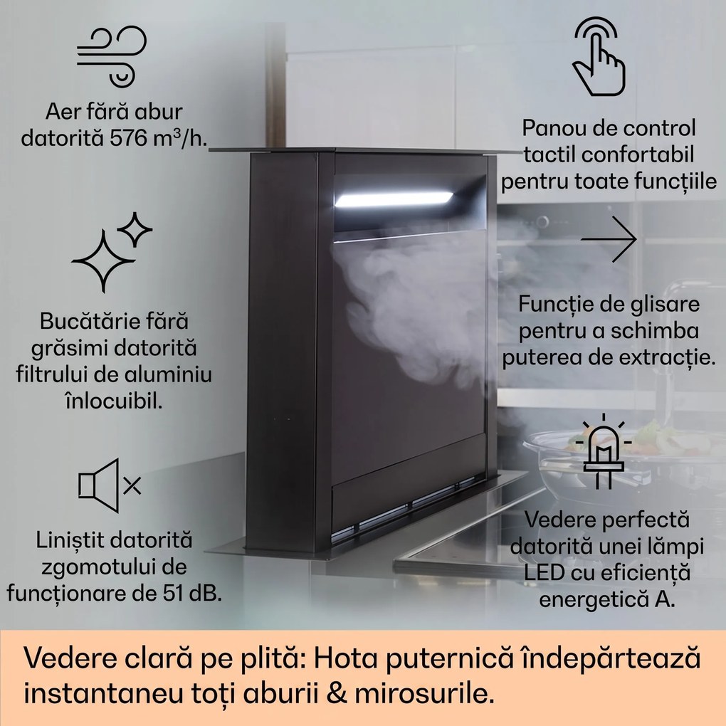 Klarstein Royal Flush Eco, hota, 90 cm, 714 m³/h, A+