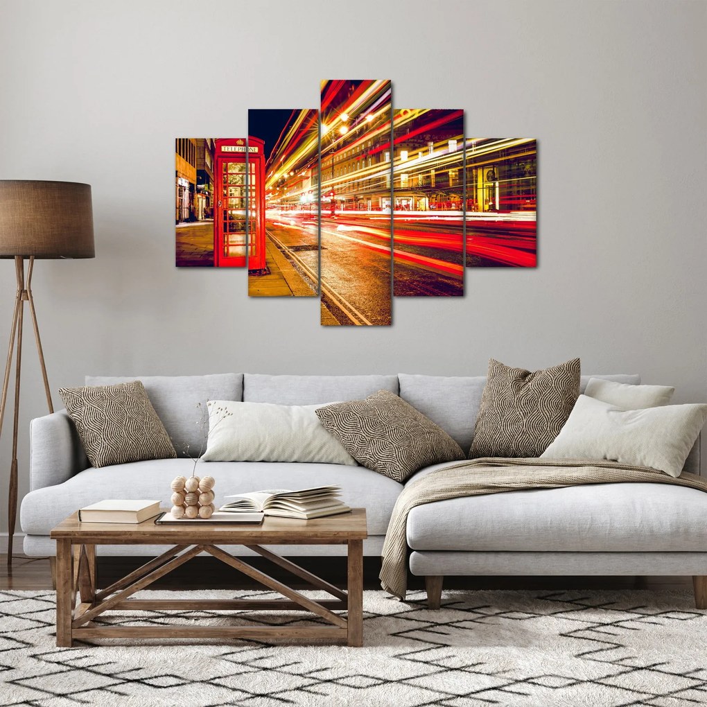 Tablou cu căsuța telefonică roșie din Londra (150x105 cm)