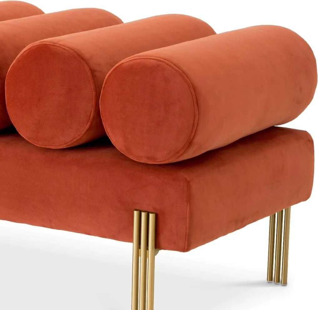Bancheta moderna design LUX Oxley, Savona orange