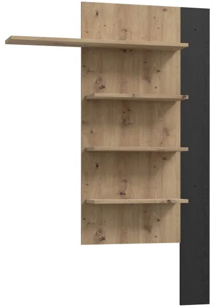 Poliță de perete INAR, stejar/negru