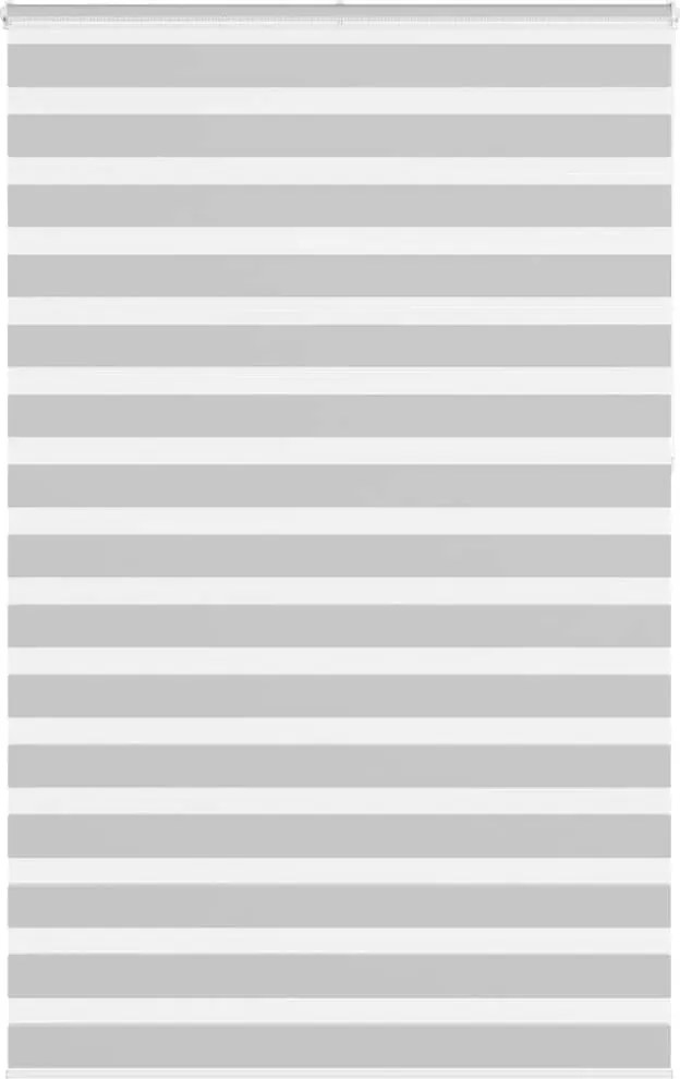 vidaXL Jaluzea tip zebra gri deschis lățime țesătură 145,9cm poliester