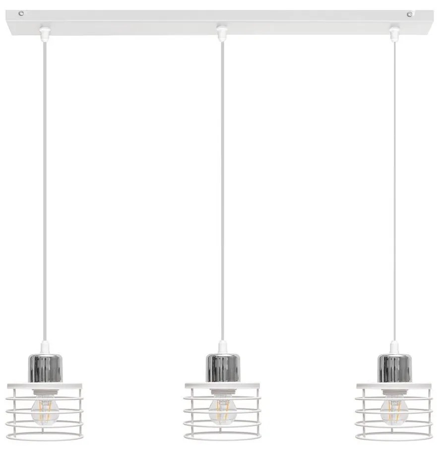 Lustră pe cablu EDISON 3xE27/60W/230V