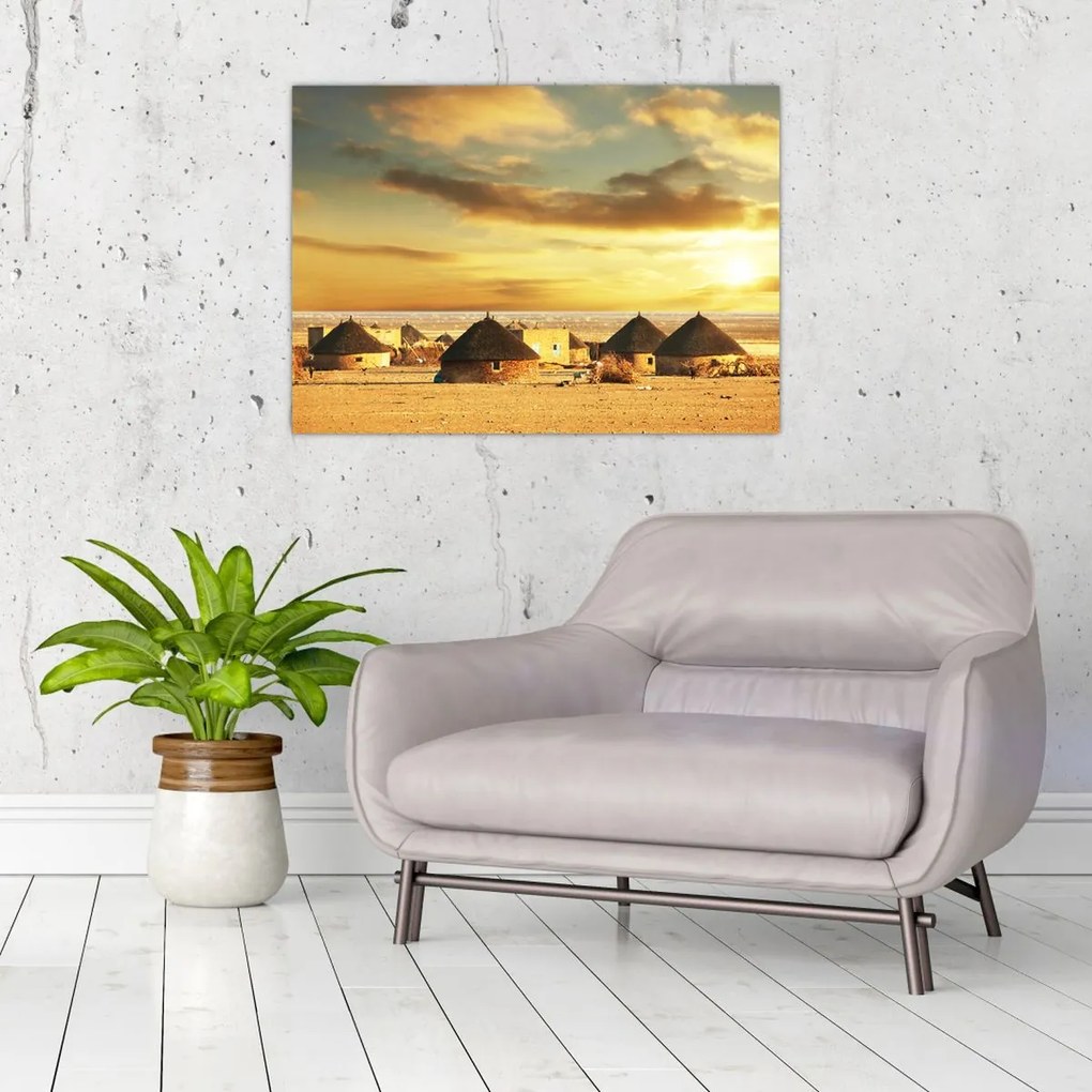 Tablou - Colibe în deșert (70x50 cm)