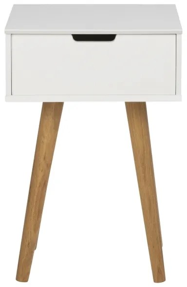 Noptieră CARLY stejar/alb