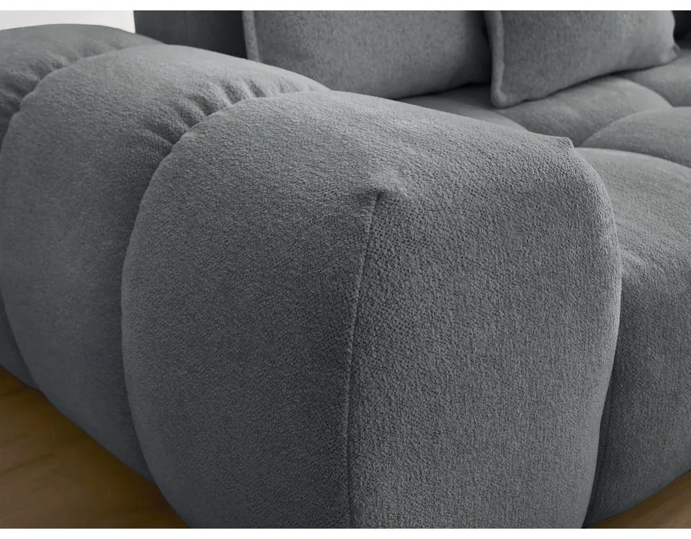 Canapea gri închis cu tapițerie din chenille 278 cm Everest – Bobochic Paris