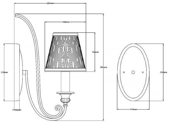 Aplică Feiss FE-ABBEY1 ABBEY 1xE14/40W/230V