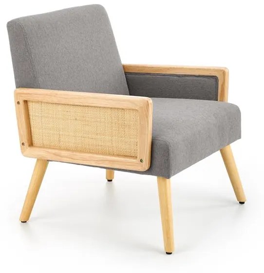 Scaun de design Culoare Gri / Lemn Masiv, KANNUS