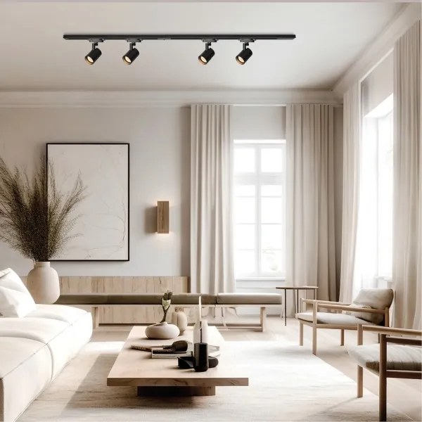 Spot în sistem pe șină VOLF 4xGU10/10W/230V negru