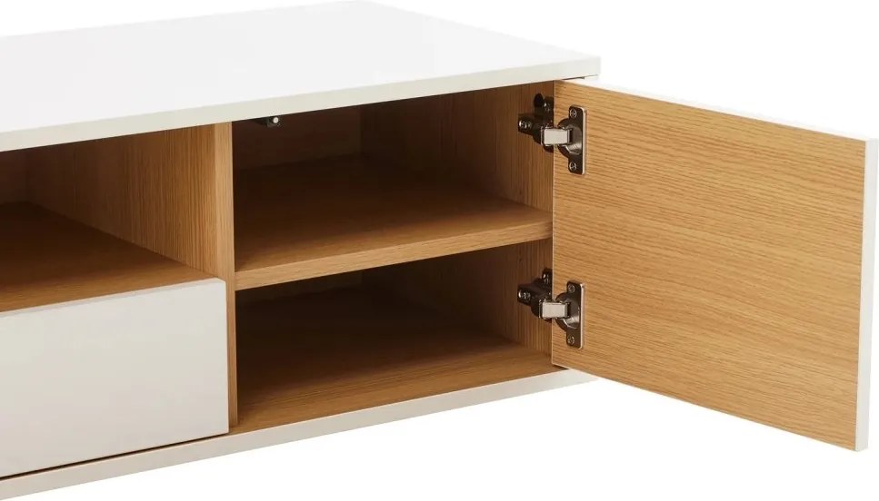 Comoda TV suspendata LOFT 150cm natur/ alb