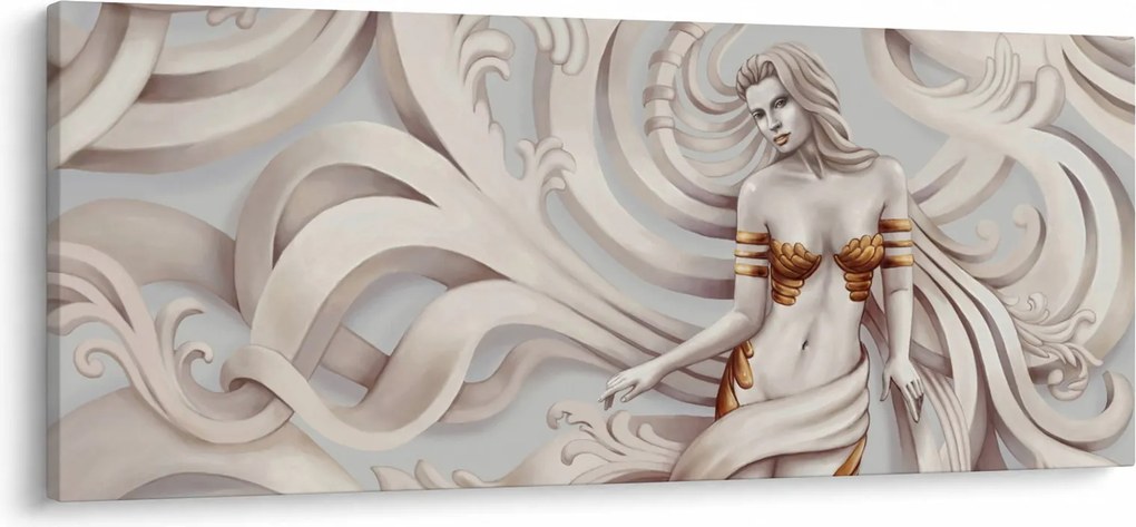Tablou - Zeița motiv floral (120x50 cm)