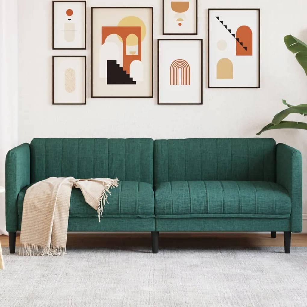 Canapea cu 3 locuri, verde inchis, material textil
