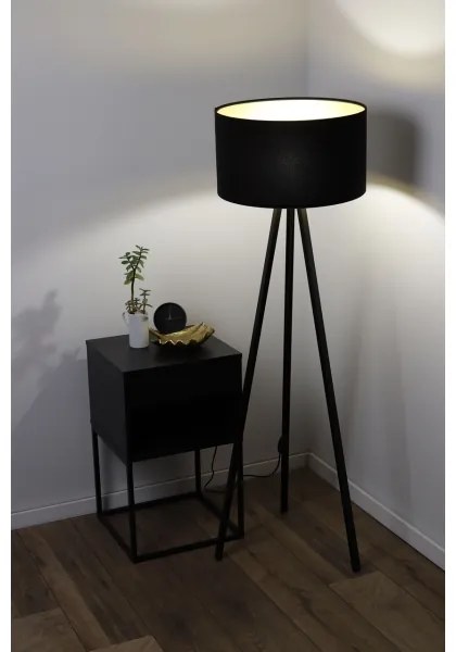 Lampă de podea STANDART 1xE27/60W/230V negru/wenge
