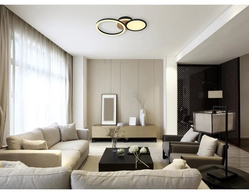 Plafoniera LED design indistrial SID negru