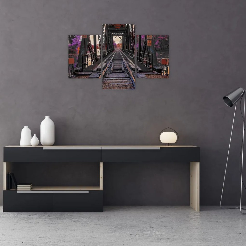 Tablou cu pod de cale ferată (90x60 cm)