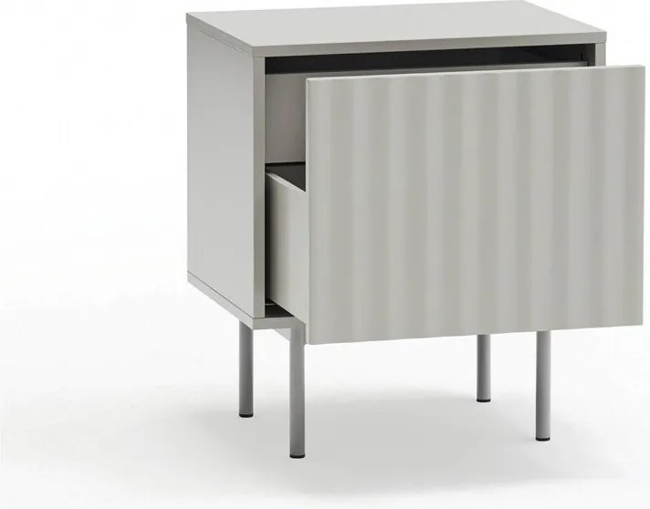 Noptieră gri deschis cu aspect mat Sierra – Teulat