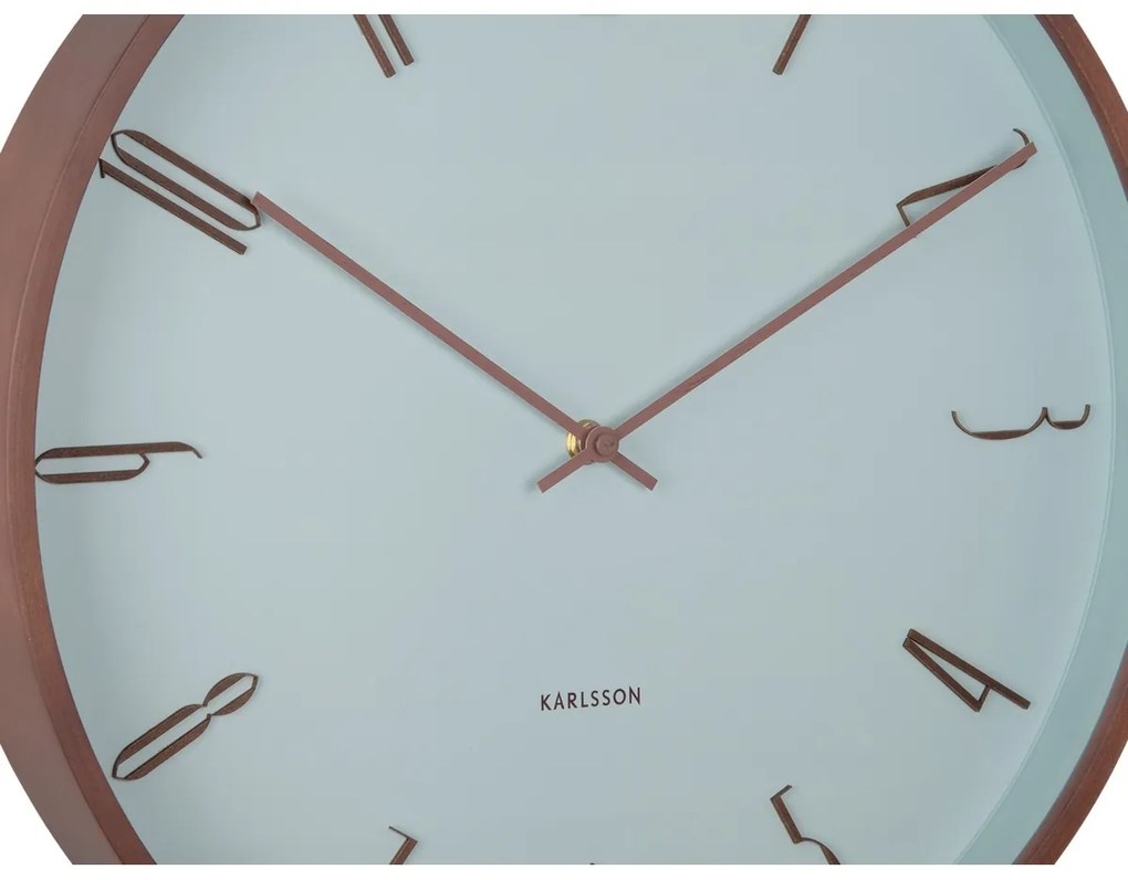 Karlsson 6014BL ceas de perete design, albastru,diametru 40 cm