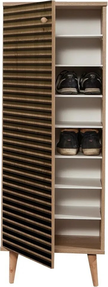 Dulap pentru pantofi Mega Sonoma Oak Stripes