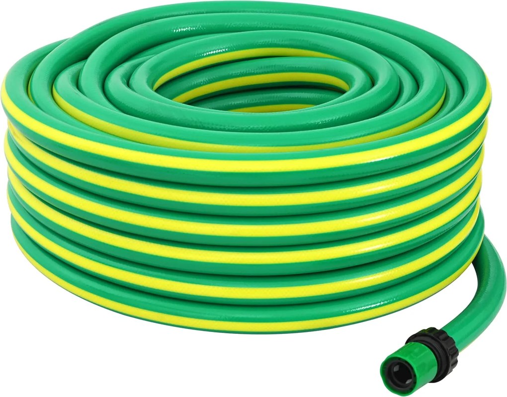 vidaXL Hidrant de grădină 5-straturi Verde și galben 1 / 2'' 20 m PVC