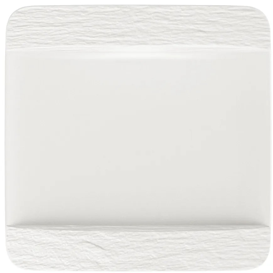 Farfurie pătrată întinsă, colecția Manufacture Rock blanc - Villeroy & Boch