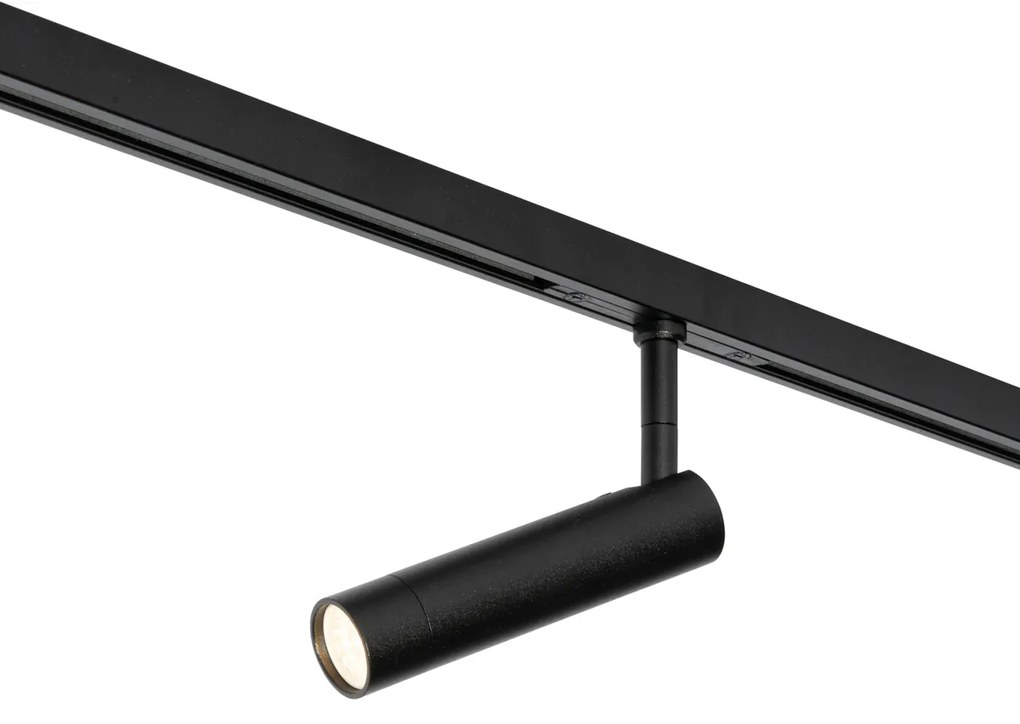 Spot modern negru pentru sistem de șine monofazat - Slimline Uzzy
