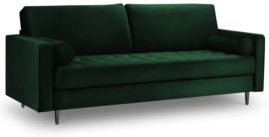 Canapea din catifea Milo Casa Santo, 219 cm, verde