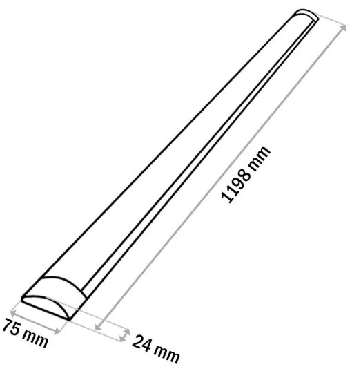 Corp de iluminat LED pentru corpuri de bucătărie QTEC LED/36W/230V 120 cm negru