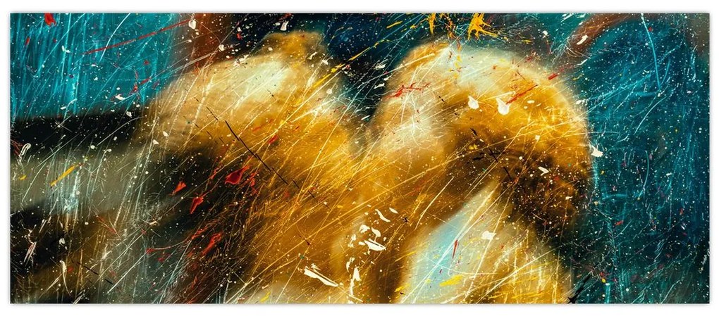 Tablou - Îngerii sărutăndu-se (120x50 cm)