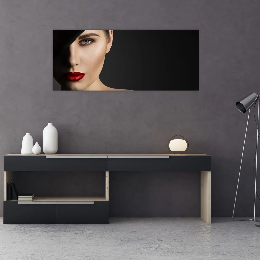 Tablou - Portretul femeii cu pălărie (120x50 cm)