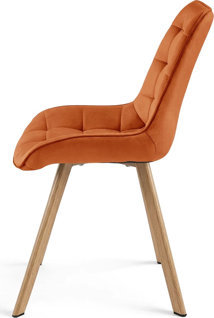 Scaun de dining SORIA VELVET, teracota