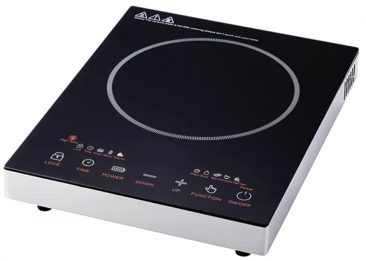 Plita cu infrarosu Elite EFP-1256T, 2200W, Afisaj LED, Control prin senzor, Timer, Negru/Gri