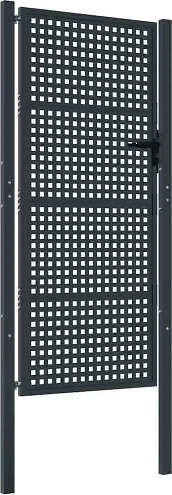 vidaXL Poartă de grădină antracit 100x175 cm oțel