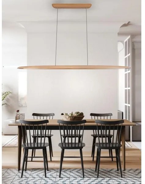 Lustră LED pe cablu LED/22W/230V 4000K 130 cm fag/lemn masiv