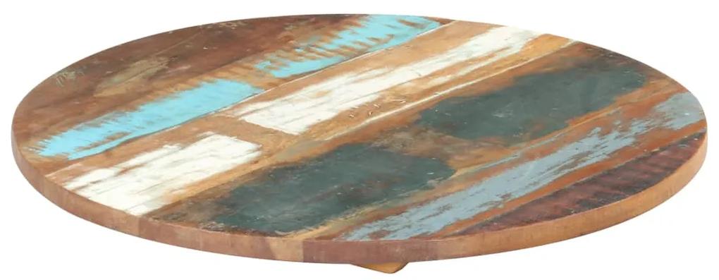 286036 vidaXL Blat de masă rotund, 40 cm, lemn masiv reciclat, 25-27 mm