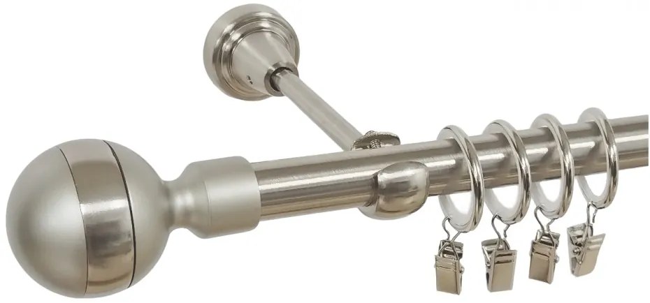 Galerie simpla JAMES /19 - inox (Alege marime: 200 cm)