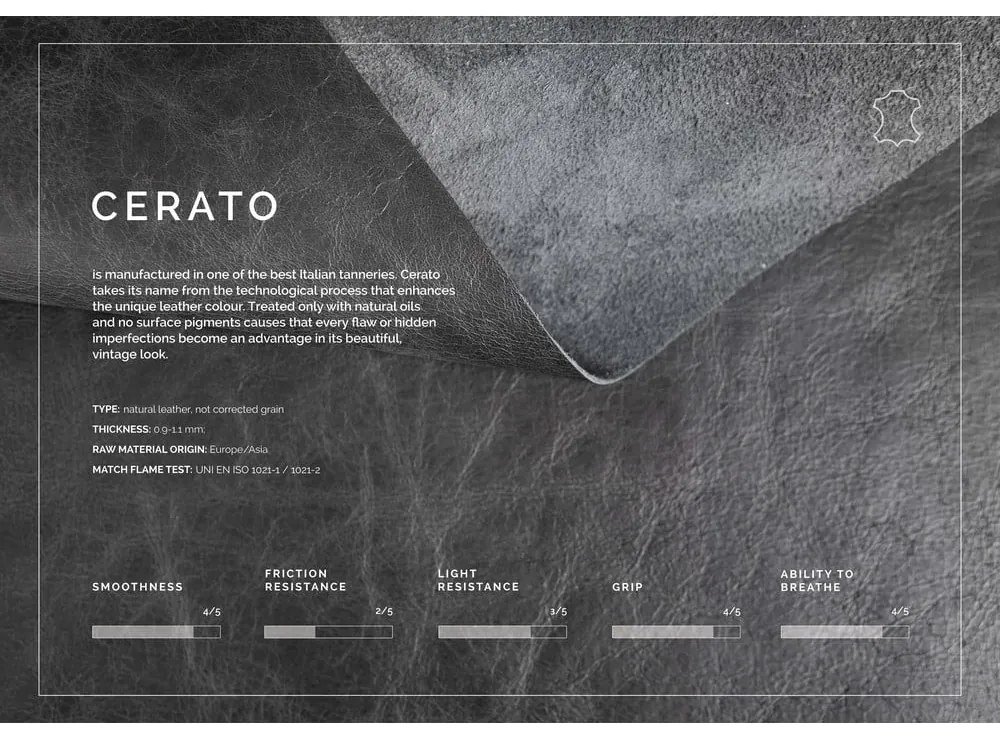 Canapea din piele MESONICA Puzo, maro