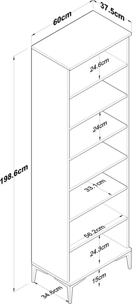Dulap Jeny Walnut and White