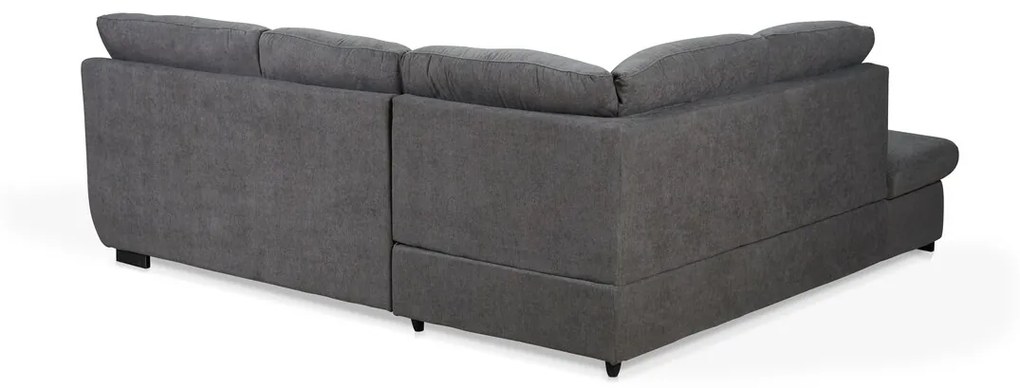 Coltar stanga extensibil, Toronto, 218 x 262 x 94 cm, lada de depozitare, gri