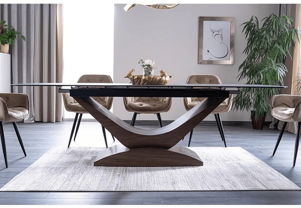 Masa extensibila Dolce Ceramic gri ITALY GREY/nuc L180-240 cm