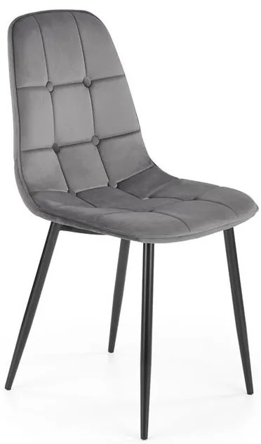 Set 4 scaune K417 velvet gri