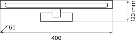 Iluminare LED pentru oglindă de baie KLIMT LED/8W/230V 3000/4000/6000K 40 cm IP44 negru