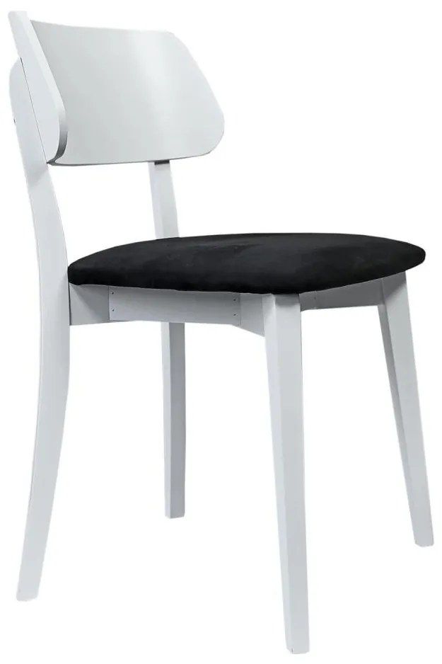 Scaun de sufragerie EZRA alb/negru