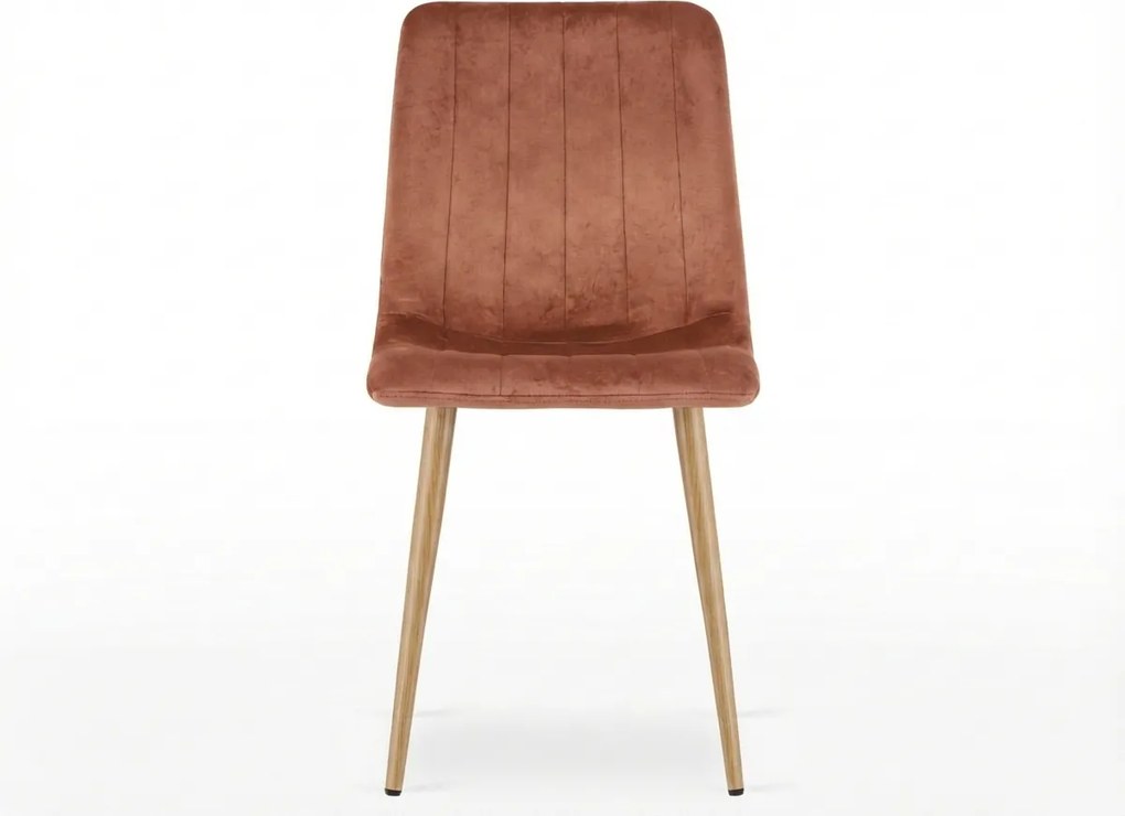 Scaun de catifea maro castan LAVA