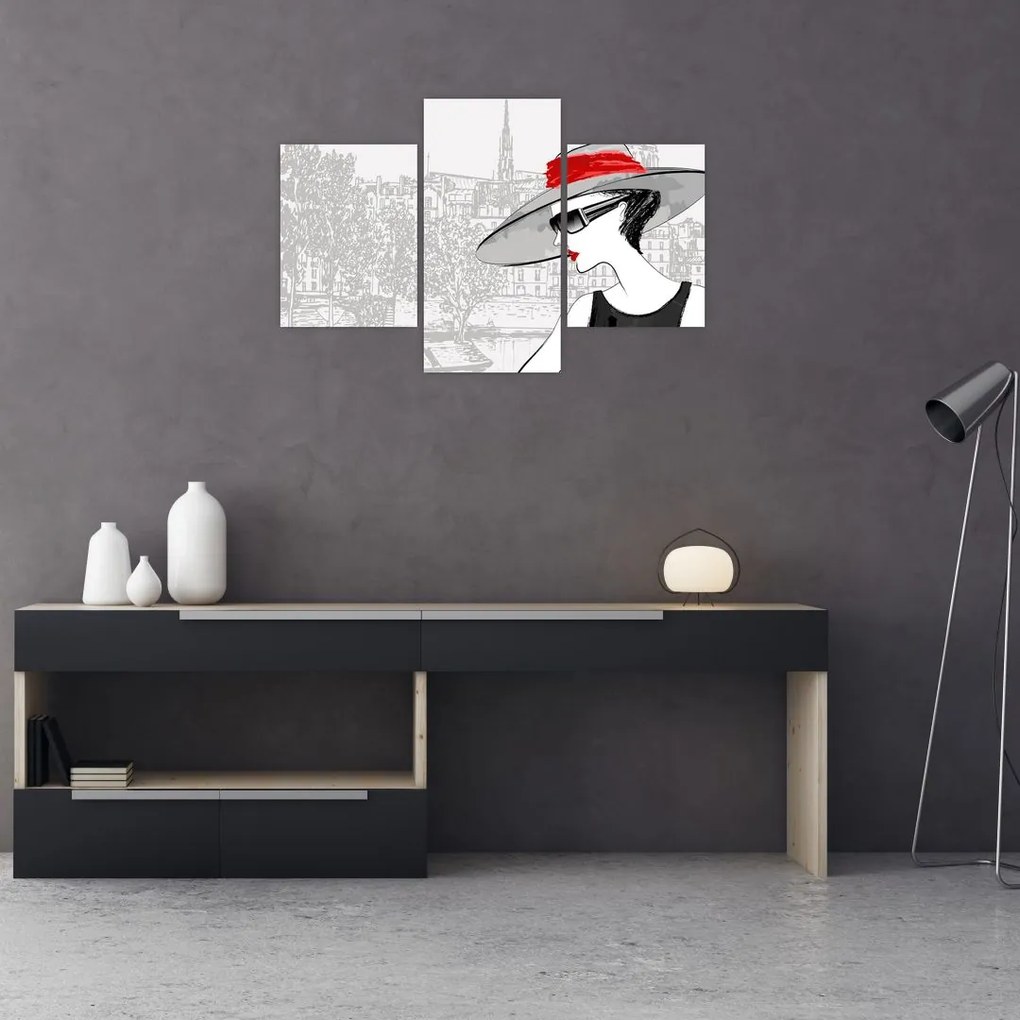 Tablou - Doamna la oraș (90x60 cm)