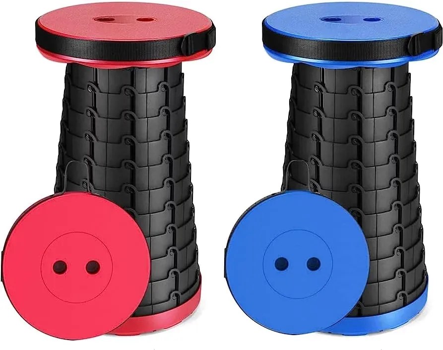 Taburet portabil de exterior - roșu