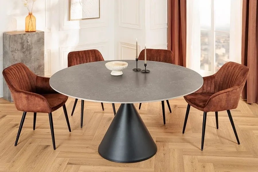Masa rotunda SIGNATURE 135cm ceramica gri