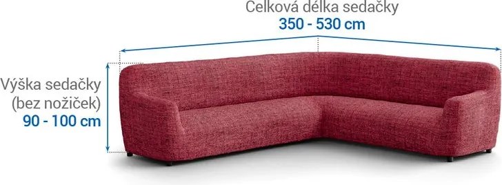 Gaico Huse bielastice VITTORIA bordo colţar (l. 350 - 530 cm)